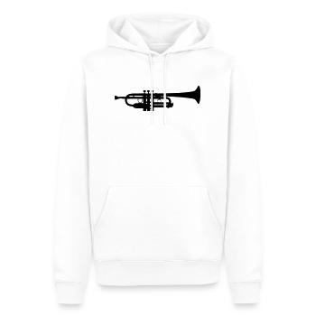 Trompete - Männer Premium Bio Hoodie - Weiß - Vorne - Nico (187cm)