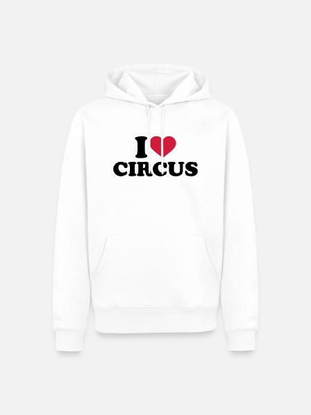 Zirkus - Männer Premium Bio Hoodie - Weiß
