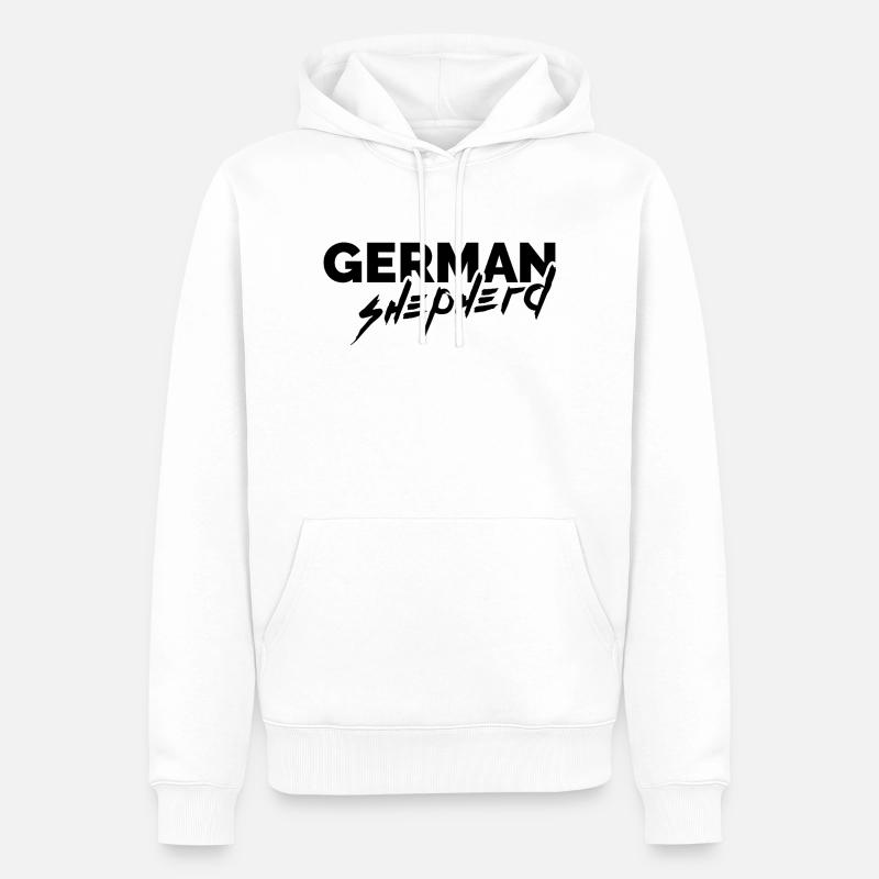 deutscher schäferhund - german shepherd - Sweat à capuche Premium bio Homme - blanc