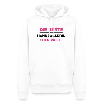 Handball Handballer Handballspieler Handballerin - Männer Premium Bio Hoodie - Weiß - Vorne - Nico (187cm)