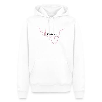 Herz für Monnem - Tribal Art Design - Männer Premium Bio Hoodie - Weiß - Vorne - Nico (187cm)