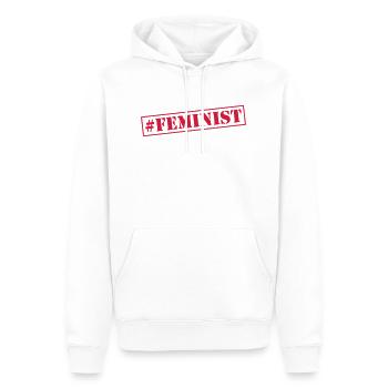 feminist - Männer Premium Bio Hoodie - Weiß - Vorne - Nico (187cm)