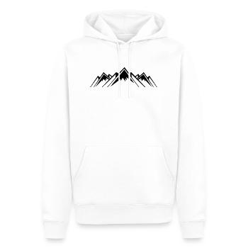 mountains icon - Männer Premium Bio Hoodie - Weiß - Vorne - Nico (187cm)