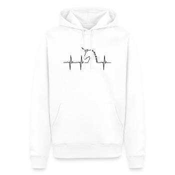 Einhorn-Elektrokardiogramm - Männer Premium Bio Hoodie - Weiß - Vorne - Nico (187cm)