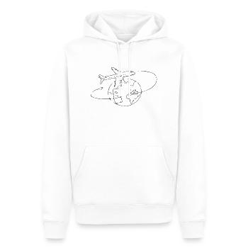 Voyage - Sweat à capuche Premium bio Homme - blanc - Devant - Nico (187cm)