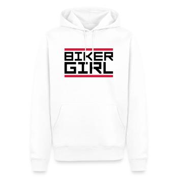 Motard à logo bar - Sweat à capuche Premium bio Homme - blanc - Devant - Nico (187cm)