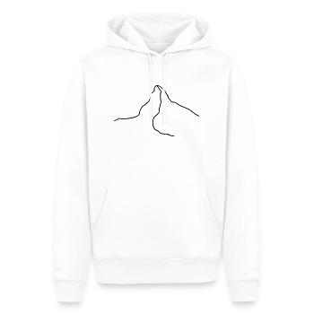 Matterhorn - Männer Premium Bio Hoodie - Weiß - Vorne - Nico (187cm)