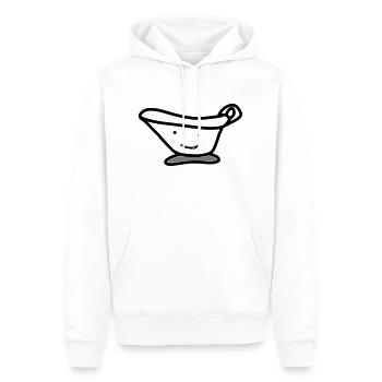 Soßentasse - Männer Premium Bio Hoodie - Weiß - Vorne - Nico (187cm)