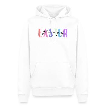 Joyeuses Pâques - Sweat à capuche Premium bio Homme - blanc - Devant - Nico (187cm)