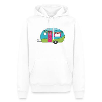 Wohnwagen Camping Lustiges - Männer Premium Bio Hoodie - Weiß - Vorne - Nico (187cm)