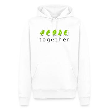 ensemble Ant Ensemble travail d’équipe social - Sweat à capuche Premium bio Homme - blanc - Devant - Nico (187cm)
