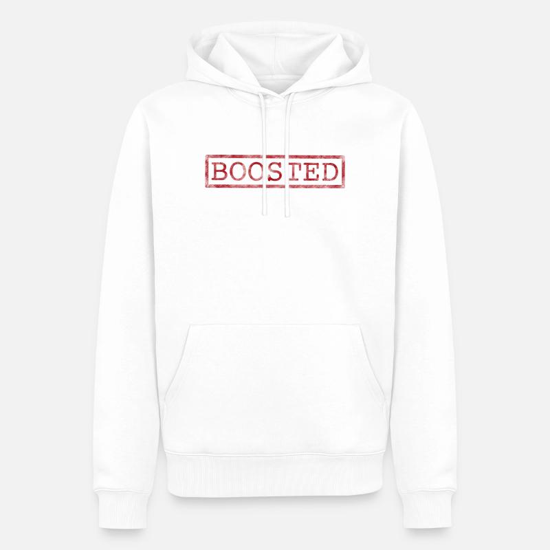 boosté - Sweat à capuche Premium bio Homme - blanc
