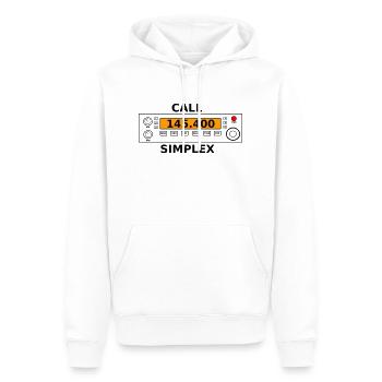 Radio call 145.400Mhz ham radio - Men’s Premium Organic Hoodie - white - Front - Nico (187cm)