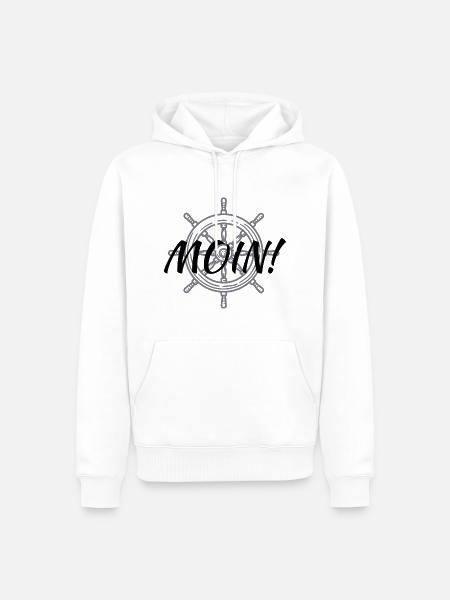 Moin - Männer Premium Bio Hoodie - Weiß