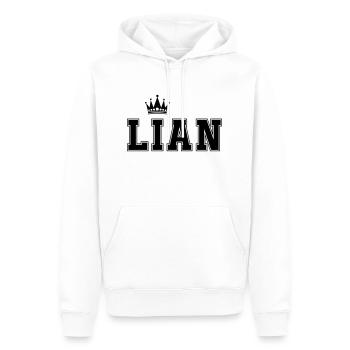 Lian - Männer Premium Bio Hoodie - Weiß - Vorne - Nico (187cm)