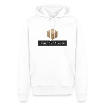 Am I a proud cat owner? (Schrödinger's cat) - Männer Premium Bio Hoodie - Weiß - Vorne - Nico (187cm)