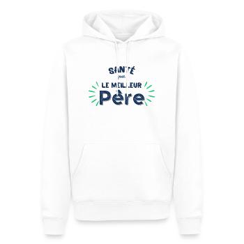 Santépour le meilleur père - Sweat à capuche Premium bio Homme - blanc - Devant - Nico (187cm)