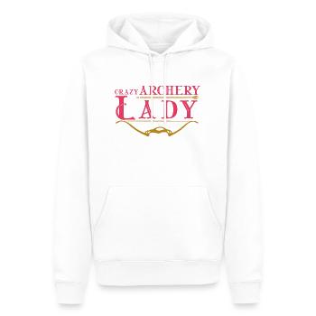 Archer Archer Arc et flèche - Sweat à capuche Premium bio Homme - blanc - Devant - Nico (187cm)
