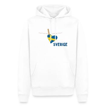 Herz Sverige - Männer Premium Bio Hoodie - Weiß - Vorne - Nico (187cm)