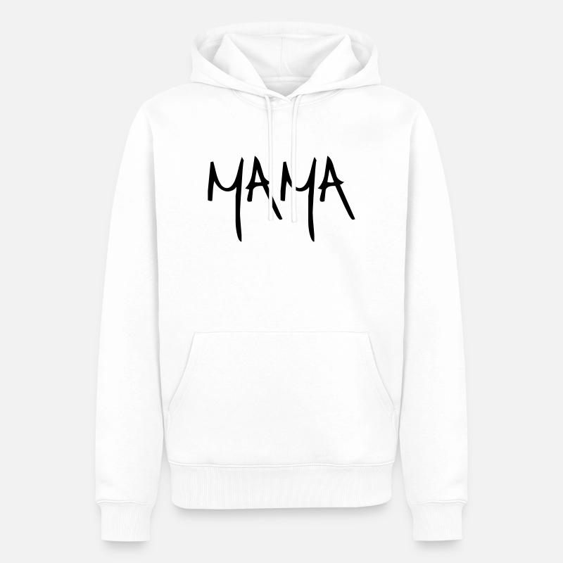 Maman - Sweat à capuche Premium bio Homme - blanc