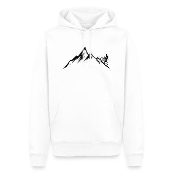 Fahrrad Berg Mountainbike - Männer Premium Bio Hoodie - Weiß - Vorne - Nico (187cm)