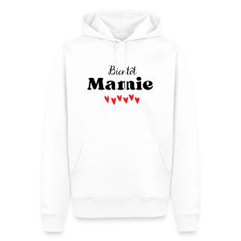 Bientôt mamie - Sweat à capuche Premium bio Homme - blanc - Devant - Nico (187cm)