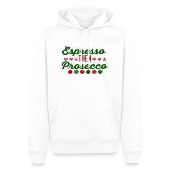 Espresso puis Prosecco - Sweat à capuche Premium bio Homme - blanc - Devant - Nico (187cm)