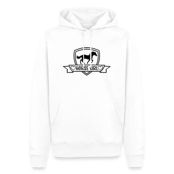 Citation de fille de cheval disant - Sweat à capuche Premium bio Homme - blanc - Devant - Nico (187cm)