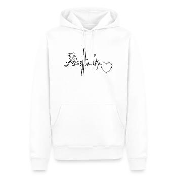 Eishockey Wintersport Eishockeyteam Geschenk - Männer Premium Bio Hoodie - Weiß - Vorne - Nico (187cm)