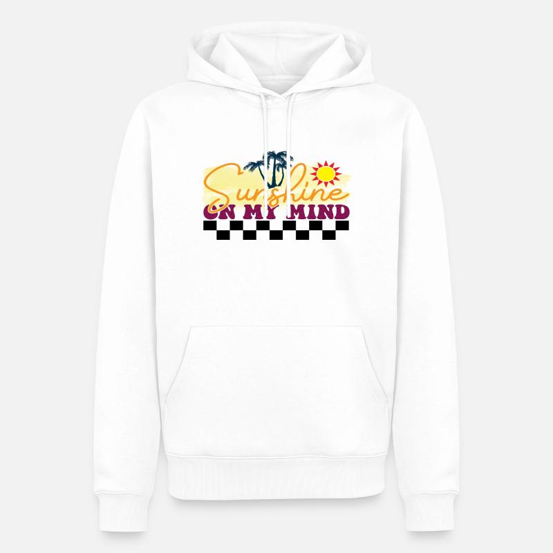 Du soleil dans mon - Sweat à capuche Premium bio Homme - blanc