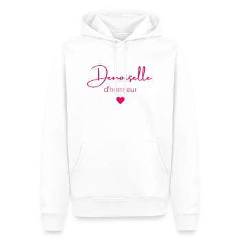 demoiselle d'honneur - Sweat à capuche Premium bio Homme - blanc - Devant - Nico (187cm)