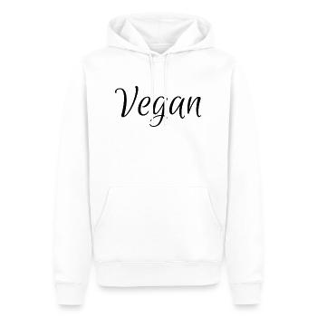Vegan - Männer Premium Bio Hoodie - Weiß - Vorne - Nico (187cm)