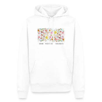 Positive Gedanken wachsen lassen - Männer Premium Bio Hoodie - Weiß - Vorne - Nico (187cm)