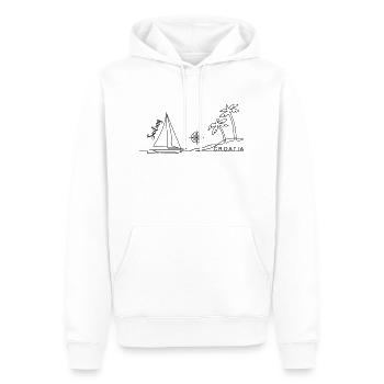 Sailing Crew Croatia - Männer Premium Bio Hoodie - Weiß - Vorne - Nico (187cm)