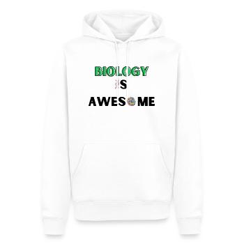 Biology is awesome - Männer Premium Bio Hoodie - Weiß - Vorne - Nico (187cm)