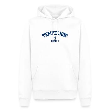 Tempelhof - Berlin - Allemagne - Sweat à capuche Premium bio Homme - blanc - Devant - Nico (187cm)