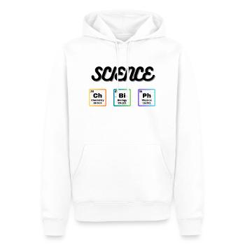 Science Wissenschaft - Männer Premium Bio Hoodie - Weiß - Vorne - Nico (187cm)
