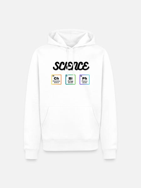 Science Wissenschaft - Männer Premium Bio Hoodie - Weiß