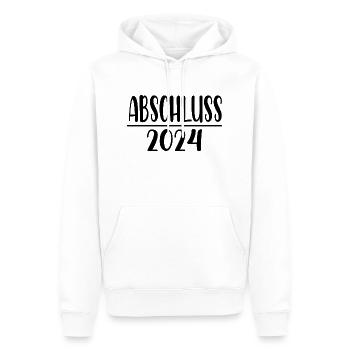 Abschluss 2024 Schule - Männer Premium Bio Hoodie - Weiß - Vorne - Nico (187cm)