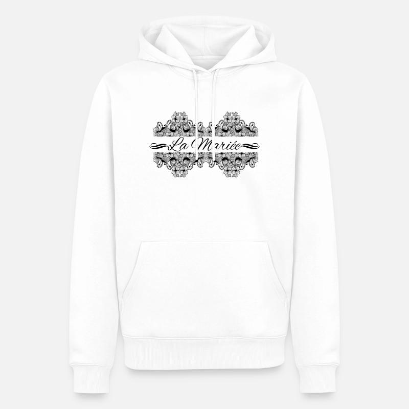 Die Spitzenbraut - Männer Premium Bio Hoodie - Weiß