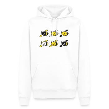 Bienchen - Männer Premium Bio Hoodie - Weiß - Vorne - Nico (187cm)