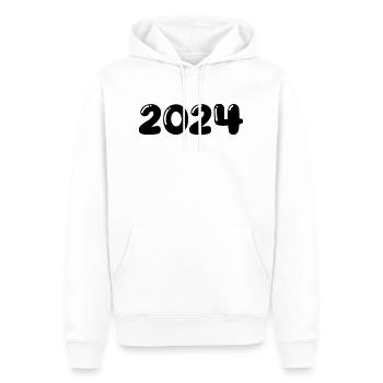 2024 - Sweat à capuche Premium bio Homme - blanc - Devant - Nico (187cm)