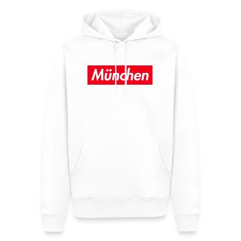 münchen oida bayern geschenk shirt - Männer Premium Bio Hoodie - Weiß - Vorne - Nico (187cm)