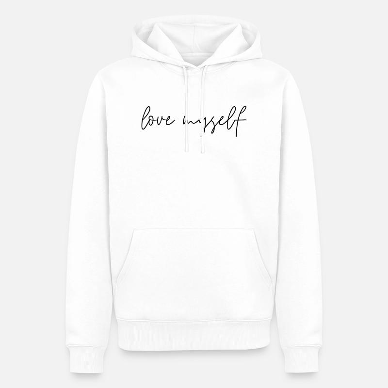 S’aimer moi-même - Sweat à capuche Premium bio Homme - blanc