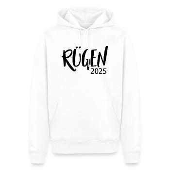Rügen 2025 - Men’s Premium Organic Hoodie - white - Front - Nico (187cm)