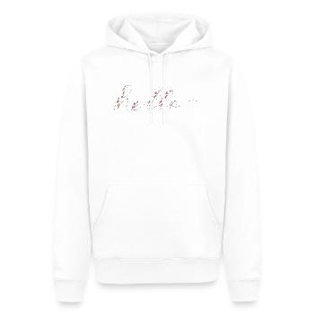 hello - Sweat à capuche Premium bio Homme - blanc - Devant - Nico (187cm)