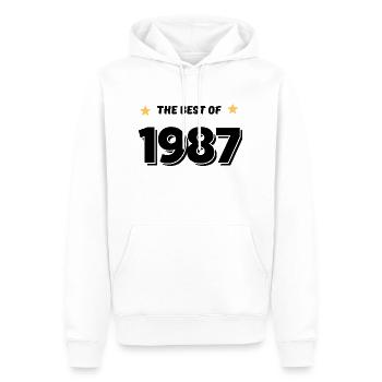 Das Beste aus 1987 - Männer Premium Bio Hoodie - Weiß - Vorne - Nico (187cm)