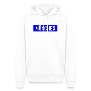 München - Munich - Bayern - Sweat à capuche Premium bio Homme - blanc - Devant - Nico (187cm)