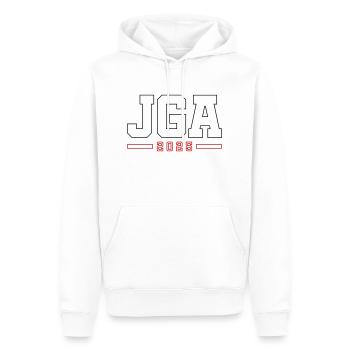 JGA 2025 Kontur Junggesellenabschied - Männer Premium Bio Hoodie - Weiß - Vorne - Nico (187cm)
