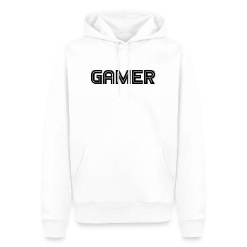 Gamer - PC - Computer Games - Computergame - Männer Premium Bio Hoodie - Weiß - Vorne - Nico (187cm)